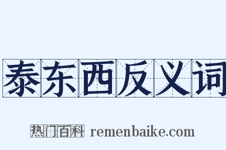 泰东西反义词是什么意思的图片